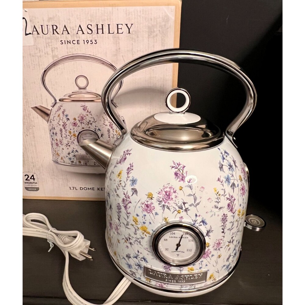 LAURA ASHLEY Electric Tea Dome Kettle 1.7L Rapid Boil Wild Meadow Floral Cottage